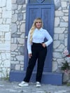 İKM BUTİK Büyük Beden Cepli Boru Paça siyah