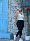 İKM BUTİK Büyük Beden  Dar Paça  Siyah Tayt Pantolon