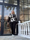 İKM BUTİK Sanat Dokunuşu Desenli Büyük Beden Takım