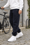 BASİC BAGGY KALIP PAÇA LASTİKLİ ŞARDONLU EŞOFMAN ALTI LACİVERT