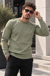 BİSİKLET YAKA MEVSİMLİK İNCE TRİKO HAKİ