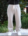 BİYE DETAYLI BAGGY KALIP ÜÇ İPLİK ŞARDONLU EŞOFMAN ALTI KÜF