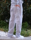 BİYE DETAYLI BAGGY KALIP ÜÇ İPLİK ŞARDONLU EŞOFMAN ALTI GRİ