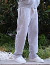 BİYE DETAYLI BAGGY KALIP ÜÇ İPLİK ŞARDONLU EŞOFMAN ALTI GRİ