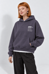 BOXY FİT OVERSİZE KAPŞONLU SWEATSHİRT ANTRASİT