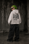 BOXY FİT OVERSİZE KAPŞONLU SWEATSHİRT EKRU