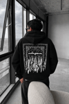 BOXY FİT OVERSİZE KAPŞONLU SWEATSHİRT SİYAH
