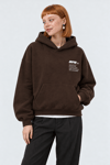 BOXY FİT OVERSİZE KAPŞONLU SWEATSHİRT KAHVE