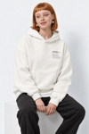 BOXY FİT OVERSİZE KAPŞONLU SWEATSHİRT EKRU