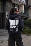 BOXY FİT OVERSİZE KAPŞONLU SWEATSHİRT LACİVERT