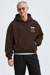 BOXY FİT OVERSİZE KAPŞONLU SWEATSHİRT KAHVE
