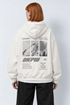 BOXY FİT OVERSİZE KAPŞONLU SWEATSHİRT EKRU