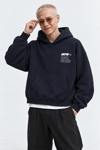 BOXY FİT OVERSİZE KAPŞONLU SWEATSHİRT LACİVERT