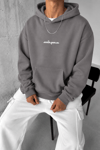 BOXY FİT OVERSİZE KAPŞONLU SWEATSHİRT FÜME