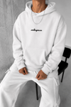 BOXY FİT OVERSİZE KAPŞONLU SWEATSHİRT EKRU