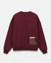 BOXYFİT BİSİKLET YAKA BASKILI SWEATSHİRT BORDO