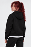 BOXYFİT KAPŞONLU PREMIUM PANDA FABRIC HIRKA SİYAH