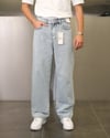 BUZ MAVİ TIRNAKLI EXTRA BAGGY JEANS