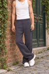ÇİFT BİYELİ ŞARDONLU BAGGY EŞOFMAN ALTI FÜME