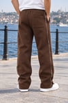 ÇİFT BİYELİ ŞARDONLU BAGGY EŞOFMAN ALTI KAHVE