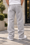 ÇİFT BİYELİ ŞARDONLU BAGGY EŞOFMAN ALTI GRİ