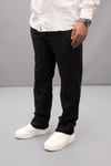 ÇİZGİ DETAYLI KETEN BAGGY SİYAH