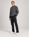ÇİZGİLİ TRİKO KAZAK SİYAH