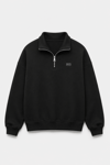 DKPW DEMİR ARMALI YARIM FERMUAR SWEATSHIRT SİYAH