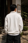 DKPW DEMİR ARMALI YARIM FERMUAR SWEATSHIRT EKRU