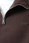 DKPW DEMİR ARMALI YARIM FERMUAR SWEATSHIRT KAHVE