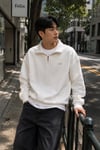 DKPW DEMİR ARMALI YARIM FERMUAR SWEATSHIRT EKRU