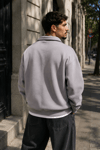 DKPW DEMİR ARMALI YARIM FERMUAR SWEATSHIRT FÜME