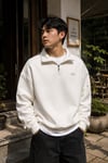 DKPW DEMİR ARMALI YARIM FERMUAR SWEATSHIRT EKRU