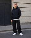 DKPW ENJEKSİYON BASKILI BOXYFİT SWEATSHIRT LACİVERT