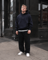 DKPW ENJEKSİYON BASKILI BOXYFİT SWEATSHIRT LACİVERT