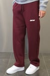 DKPW KABARTMA BASKILI BAGGY KALIP ŞARDONLU EŞOFMAN ALTI BORDO