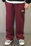 DKPW KABARTMA BASKILI SÜPER BAGGY ŞARDONLU EŞOFMAN ALTI BORDO