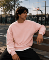 DKPW KESİK NAKIŞ DETAYLI BOXYFİT BİSİKLET YAKA PEMBE