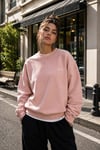 DKPW KESİK NAKIŞ DETAYLI BOXYFİT BİSİKLET YAKA PEMBE