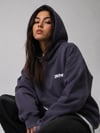 DKPW NAKIŞ DETAYLI BOXYFİT KAPŞONLU SWEATSHİRT ANTRASİT