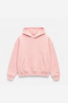 DKPW NAKIŞ DETAYLI BOXYFİT KAPŞONLU SWEATSHİRT PEMBE