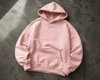 DKPW NAKIŞ DETAYLI BOXYFİT KAPŞONLU SWEATSHİRT PEMBE