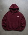 DKPW NAKIŞ DETAYLI BOXYFİT KAPŞONLU SWEATSHİRT BORDO