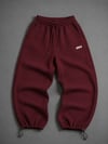 DKPW NAKIŞ DETAYLI ŞARDONLU BAGGY EŞOFMAN ALTI BORDO