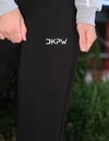 DKPW REFLEKTÖR BASKILI BAGGY KALIP ŞARDONLU EŞOFMAN ALTI SİYAH