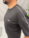 DUKA SİYAH BASİC BİYELİ TİŞÖRT