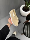 DUKA TRİKO FİTİLLİ AYAKKABI KREM