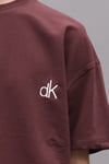 DUKA YAN DK NAKIŞ BASKILI BORDO TİŞÖRT