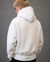 FLOK BASKI DETAYLI BOXYFİT KAPŞONLU SWEATSHIRT EKRU