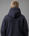 FLOK BASKI DETAYLI BOXYFİT KAPŞONLU SWEATSHIRT LACİVERT